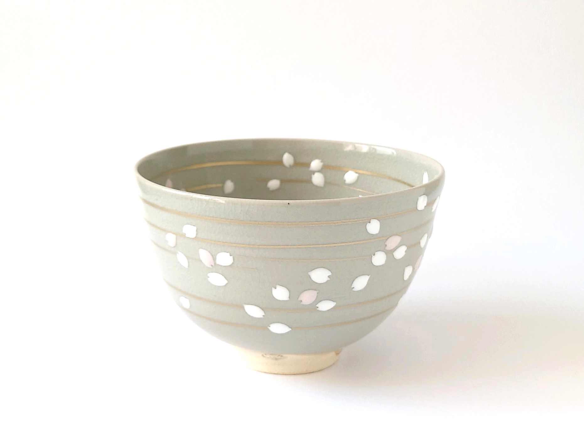 桜　花舞図　茶碗