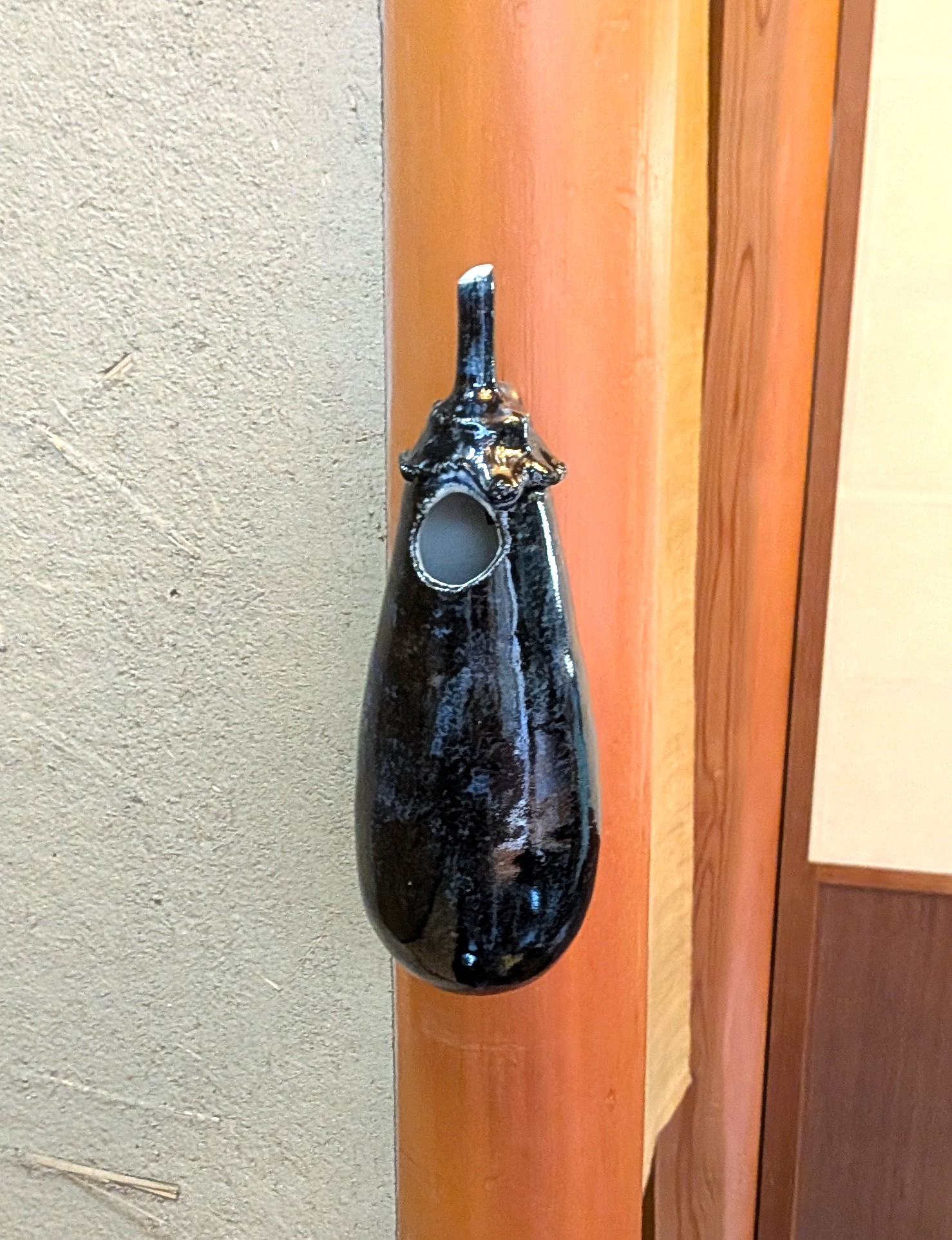 茄子　掛花入